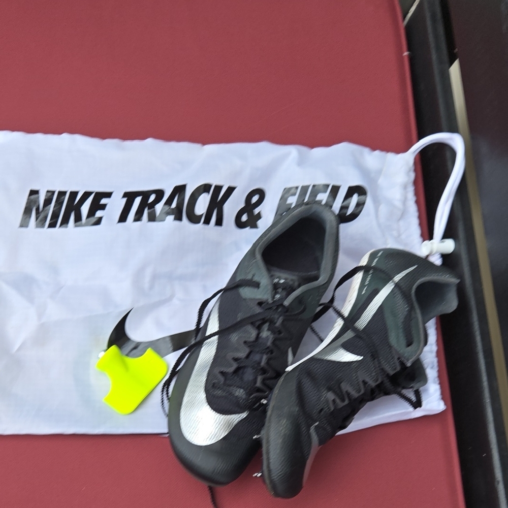 Nike Black and Silver Track & Field Sneakers